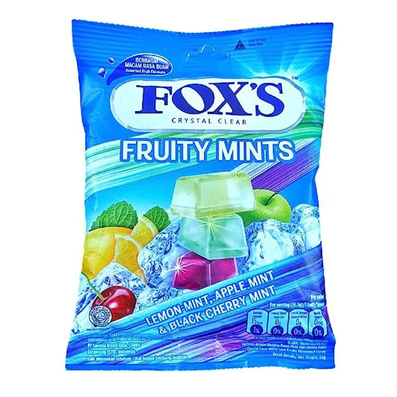 Fox's Crystal Clear Candy 90 G - Fruity Mints