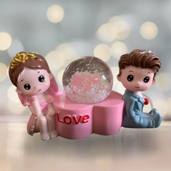 Couple Snow Globe Ornament - LOVE