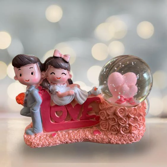 Couple Snow Globe Ornament - LOVE - 8801