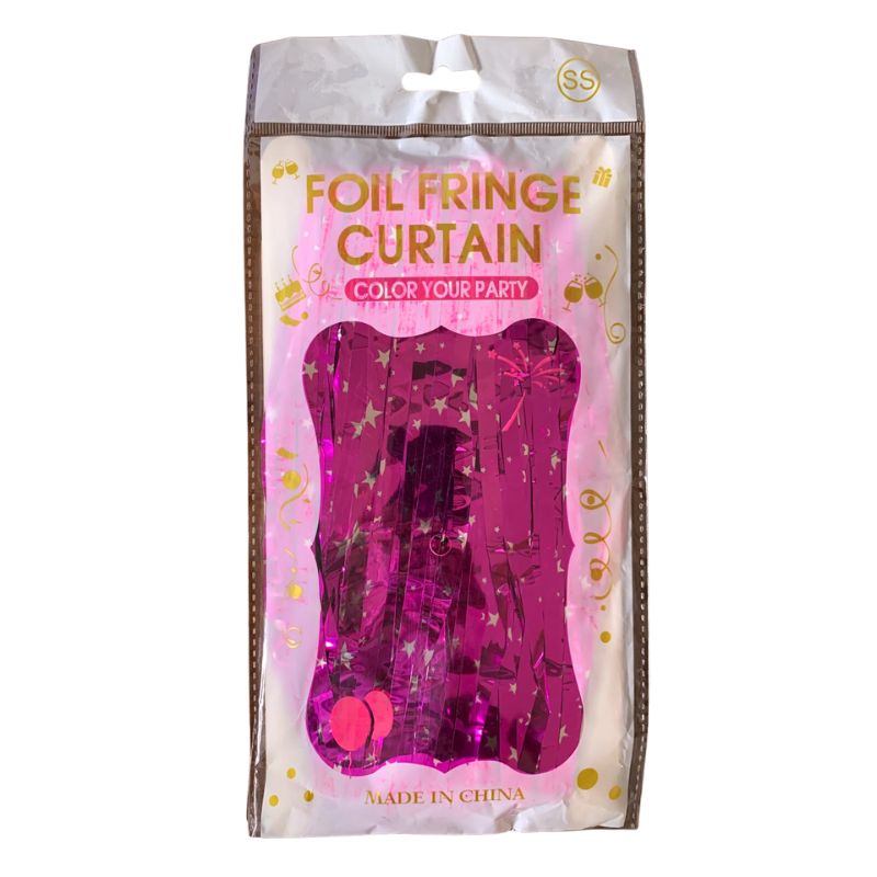 Foil Fringe Curtain - Royal Purple