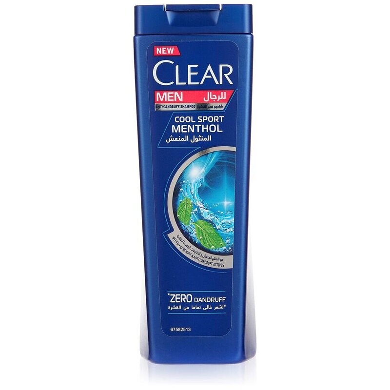 Clear Shampoo Cool Sport Menthol - Zero Dandruff 200 ml. Made in UAE