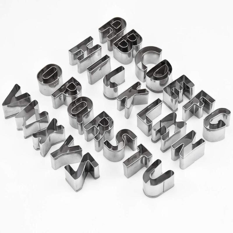 Stainless Steel Alphabet Cookie Cutter - Uppercase Letters