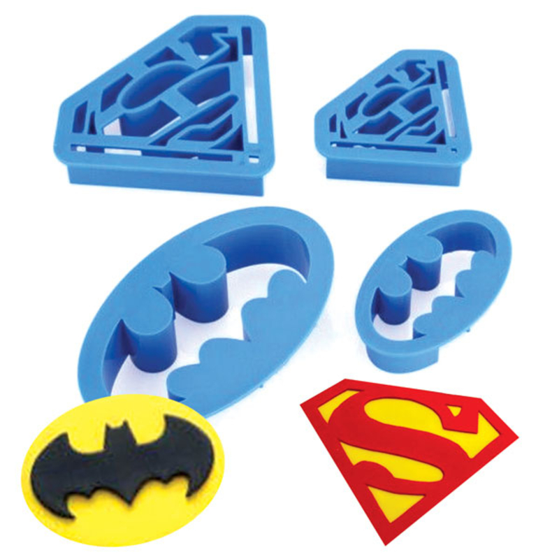 Superhero Logo Cookie Cutter Set - Superman & Batman