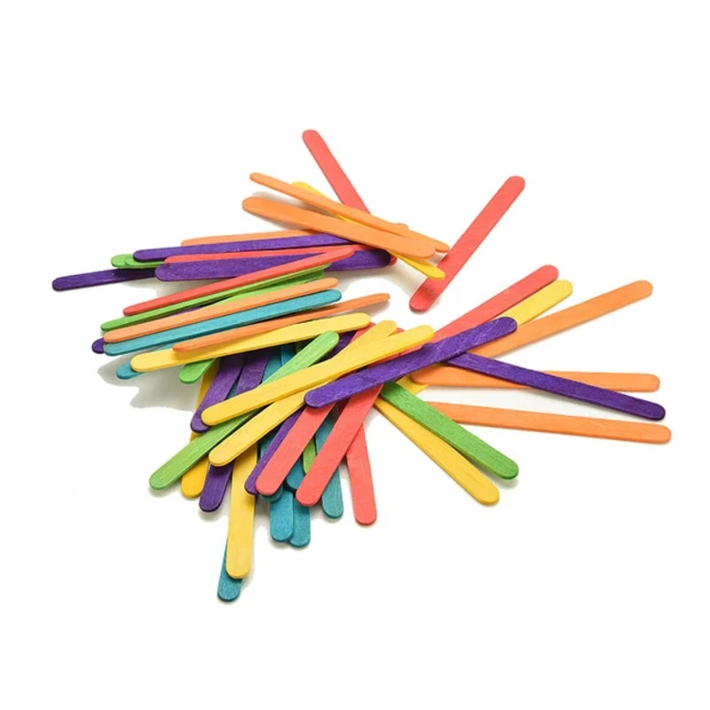 Popsicle Sticks - Coloured 9cm