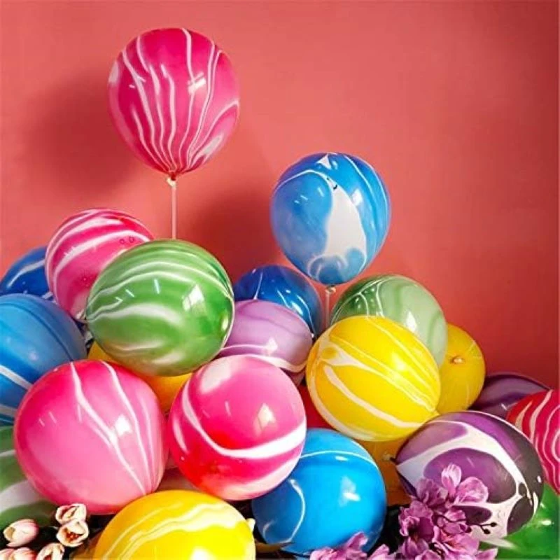 Tie Dye Balloon 12" Assorted Designs - 5 Pcs Pack