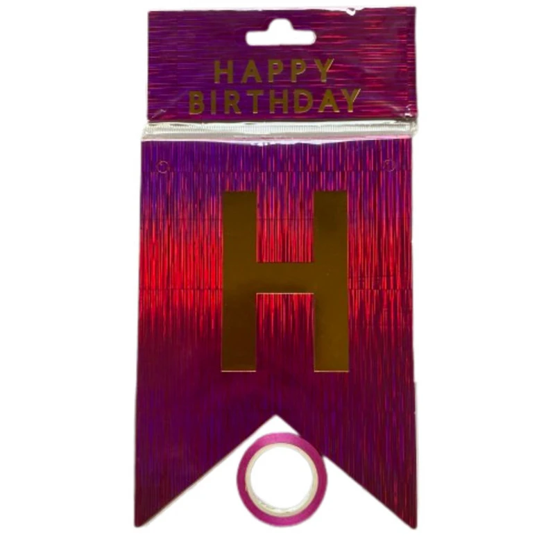 Happy Birthday Banner - Purple