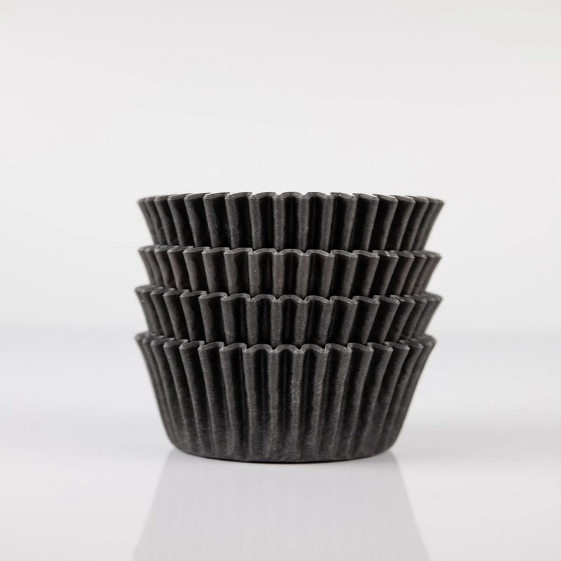 Cup Cake Liners 9.5 cm Base 4.1 cm - Black 25 Pcs