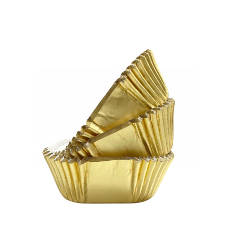 Brownie Cake Cases - Gold 104 mm 25 Pcs