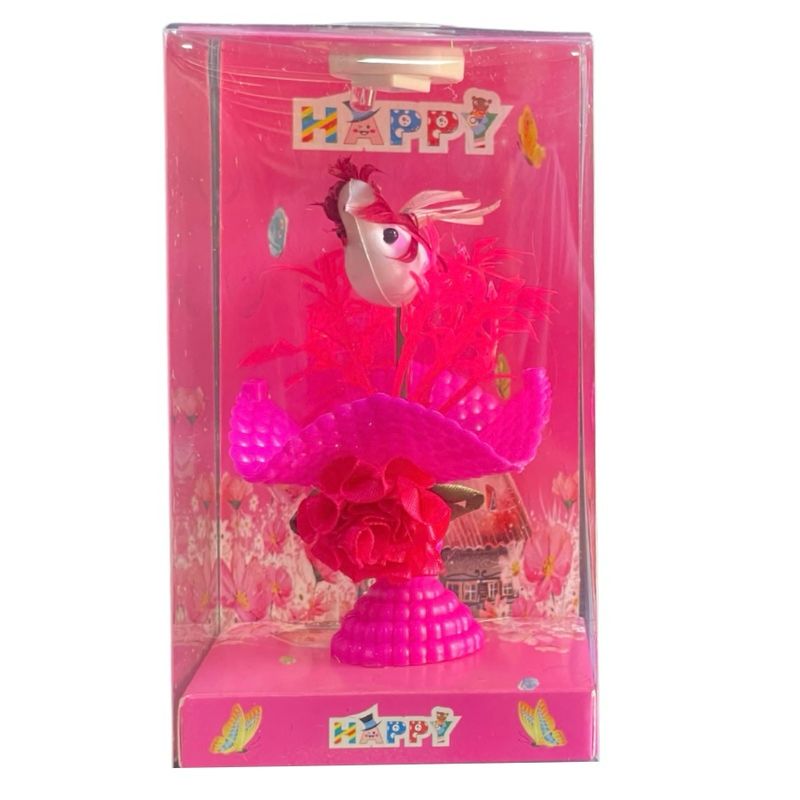 Happy - Ornament with Light - Dark Pink