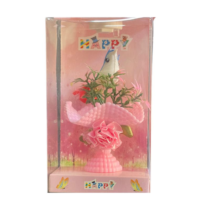 Happy - Ornament with Light - Light Pink