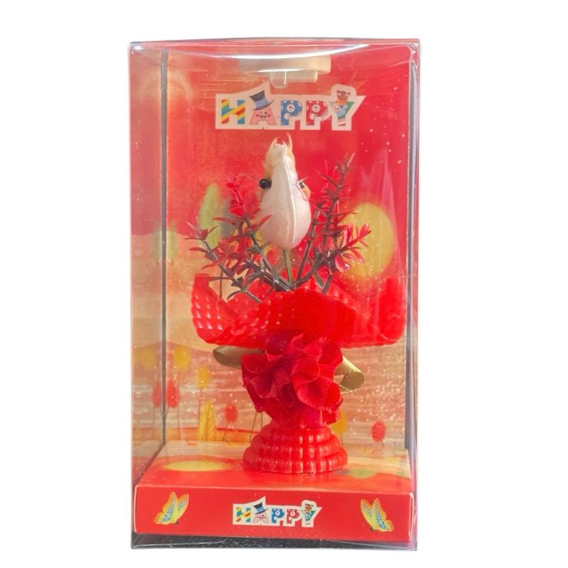 Happy - Ornament with Light - Red