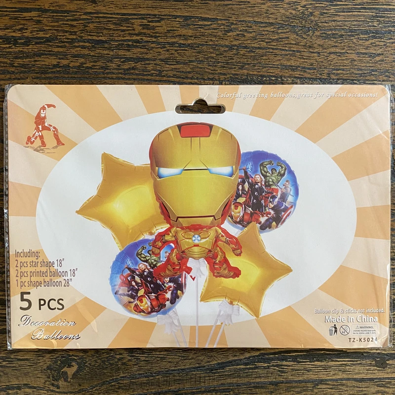 Marvel Theme Foil Balloon Set 5 Pcs