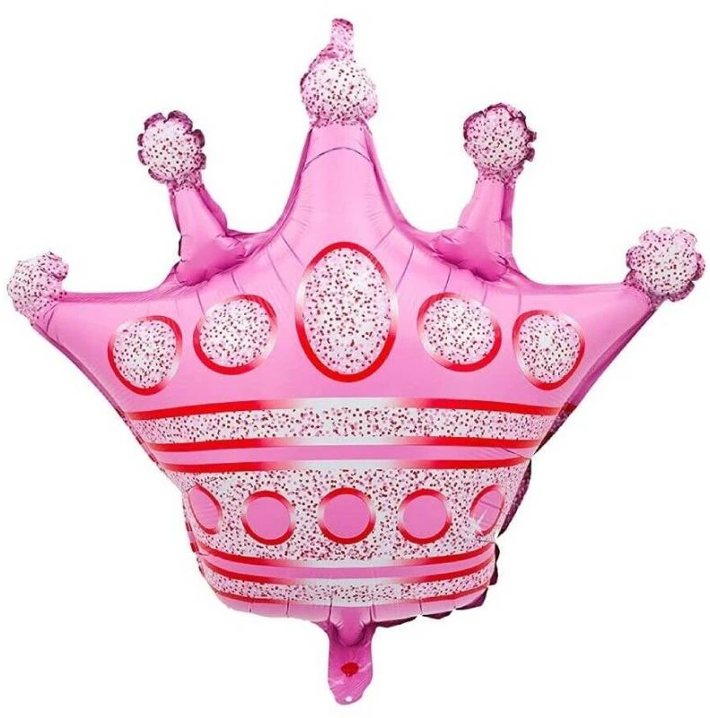 Boy - Girl Theme Foil Cartoon Balloon - Crown Pink
