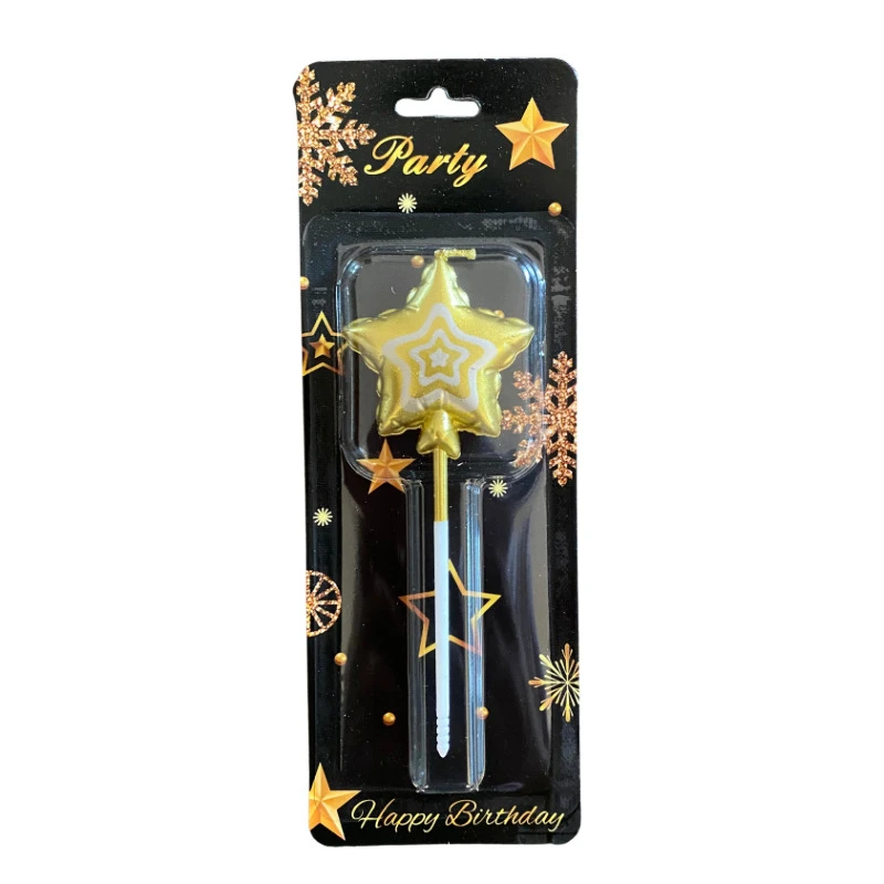 Star Lollipop Candle - Gold