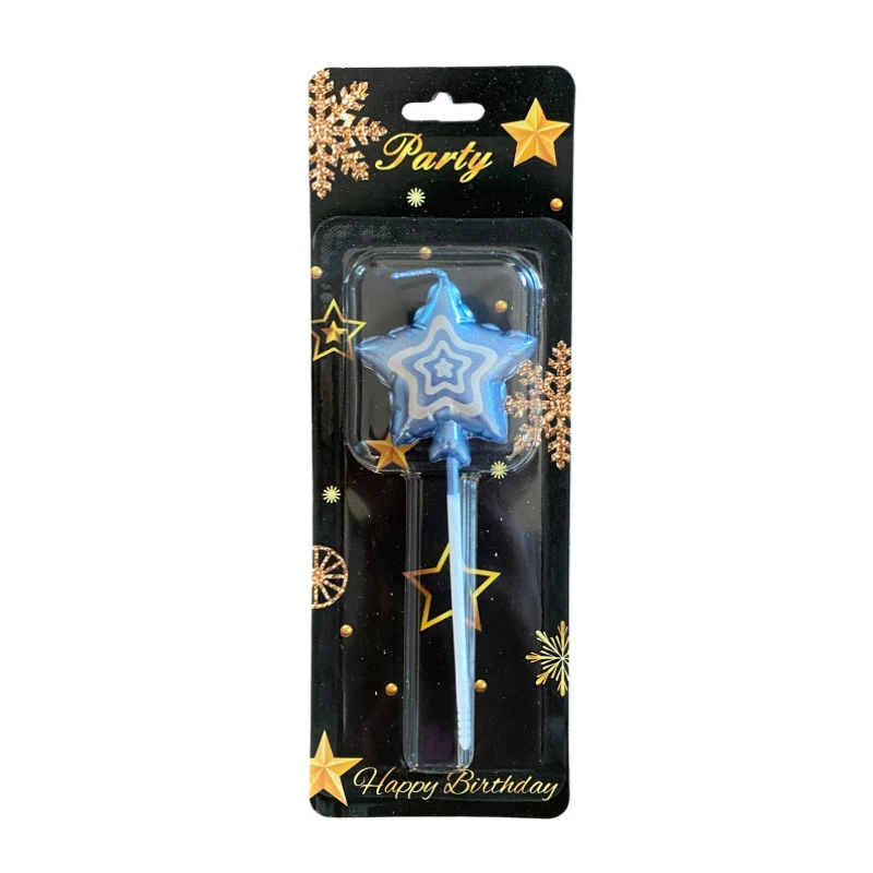 Star Lollipop Candle - Gloss Silver