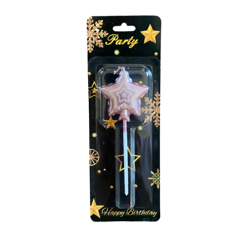 Star Lollipop Candle - Pink