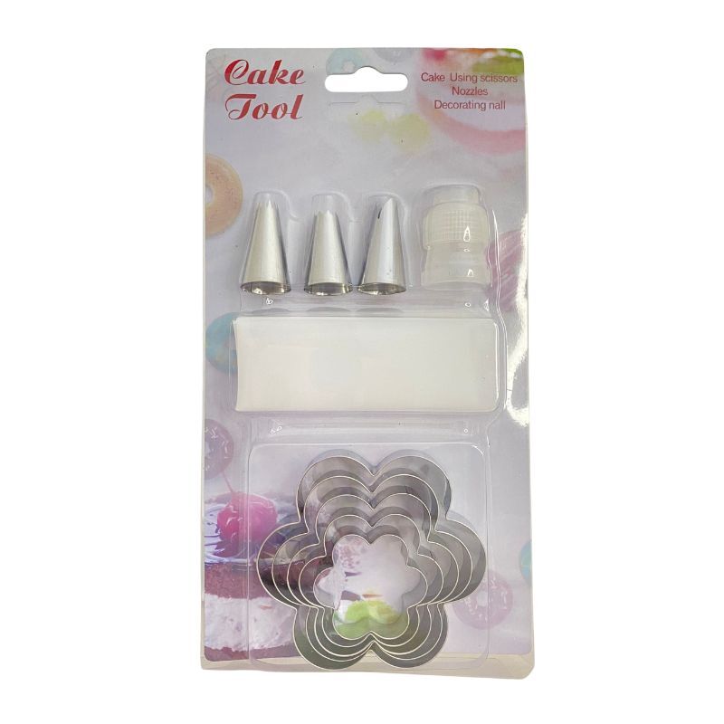11 Pcs Cake Flower Decorator Set with Icing Piping Bag and Steel Nozzles