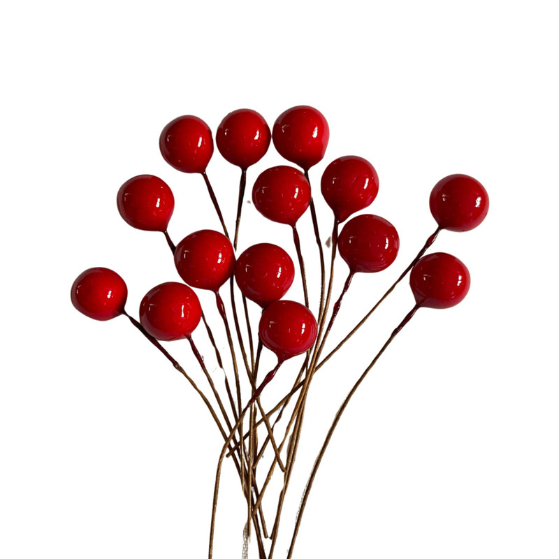 Faux Balls Red Berries - 1cm - 20 Pcs