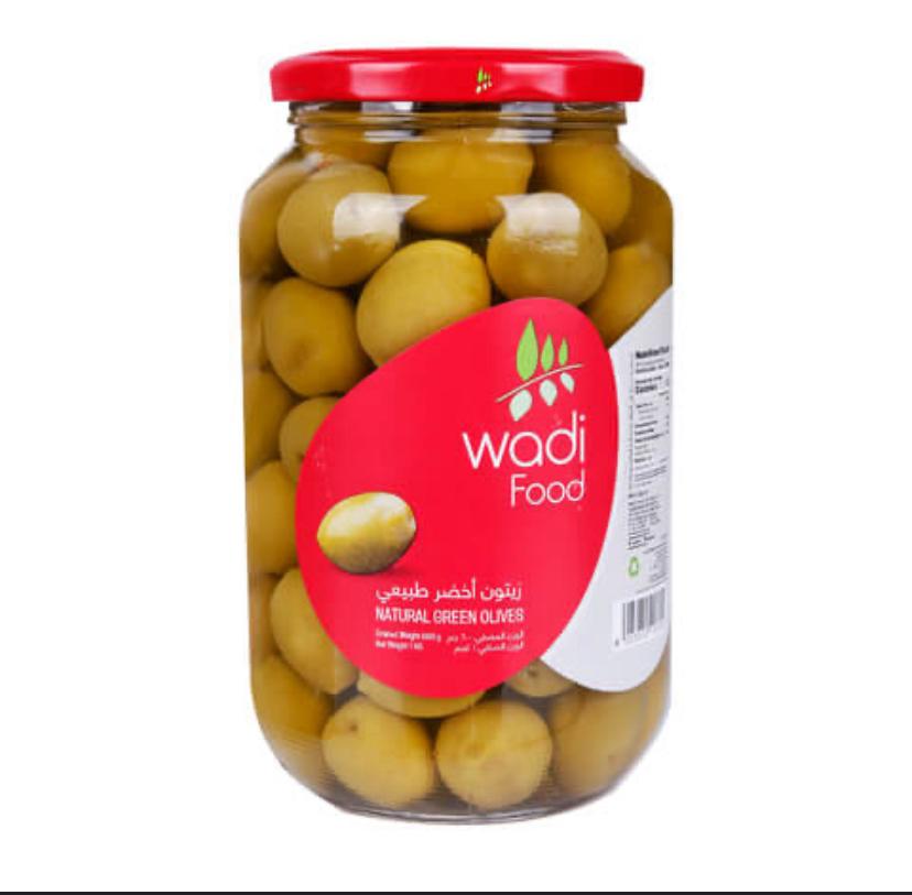 Wadi Food Whole Green olives 360 g