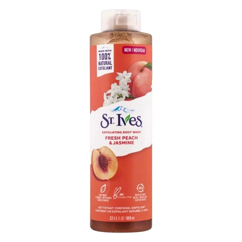 St.Ives Exfoliating Body Wash - Fresh Peach and Jasmine 650 ml
