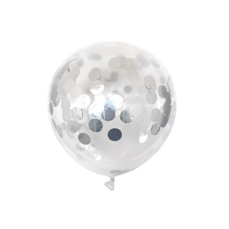 Confetti Balloon - 10 Pcs - Silver
