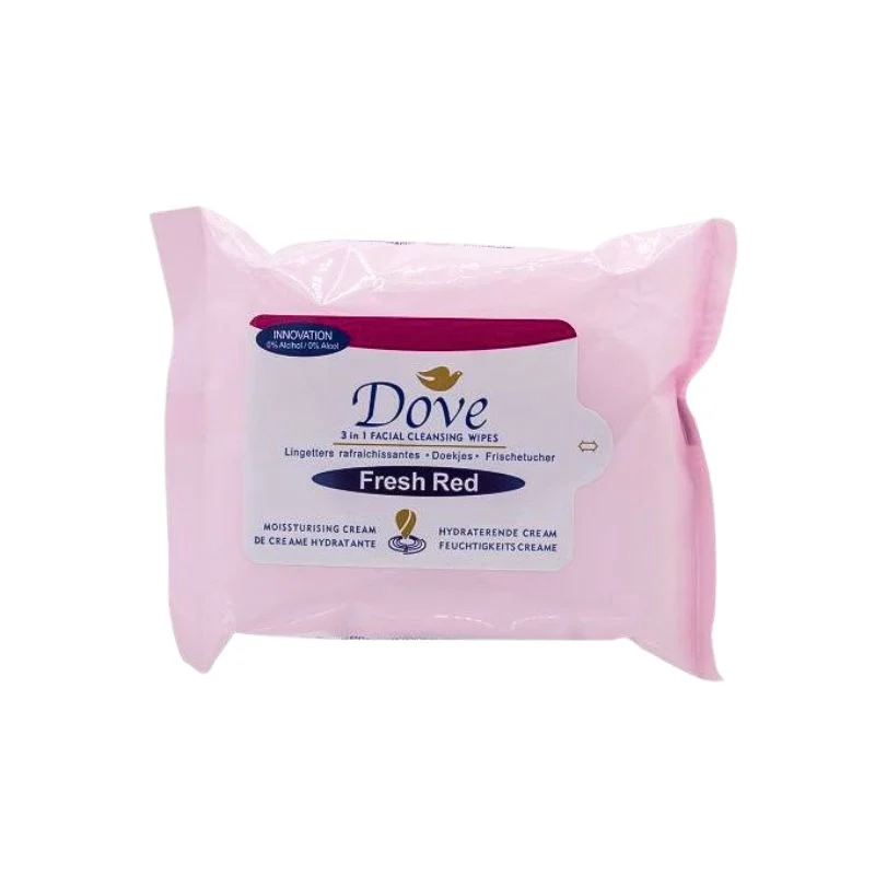 Dove - 3 in 1 Cleansing Wipes - Fresh Red - 15 Sheets