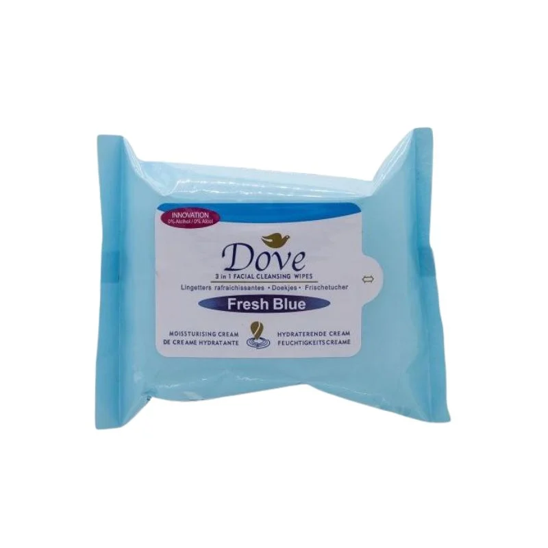 Dove - 3 in 1 Cleansing Wipes - Fresh Blue - 15 Sheets