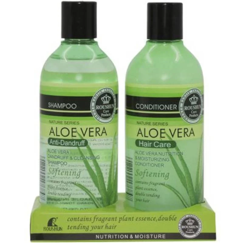 Roushun Shampoo Set Aloe Vera Shampoo and Conditioner 370 ml each R-10053