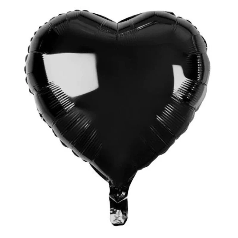 Foil Ballon Heart - Black