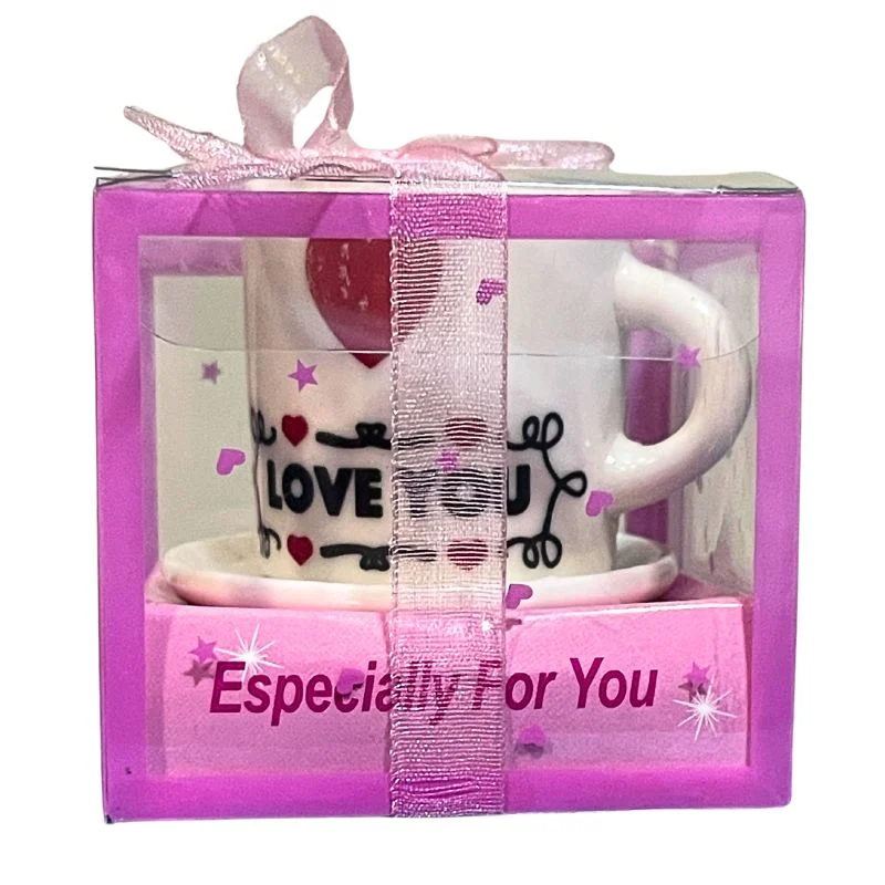 Tea Cup Ornament - I Love You