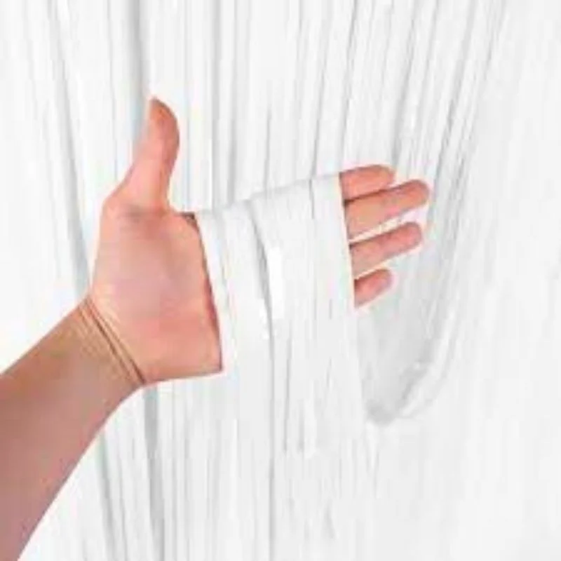 Foil Fringe Curtain - White