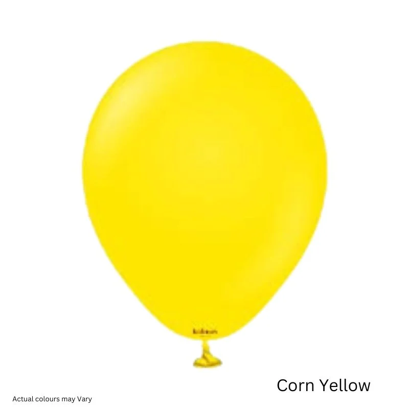 Retro Balloon - 10 Pcs - Corn Yellow