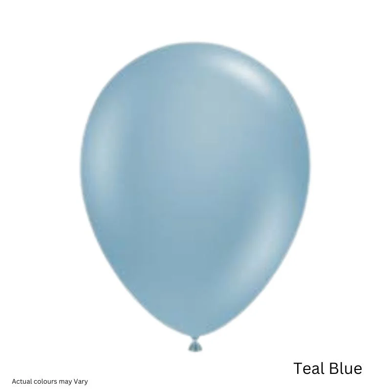 Retro Balloon - 10 Pcs - Teal Blue