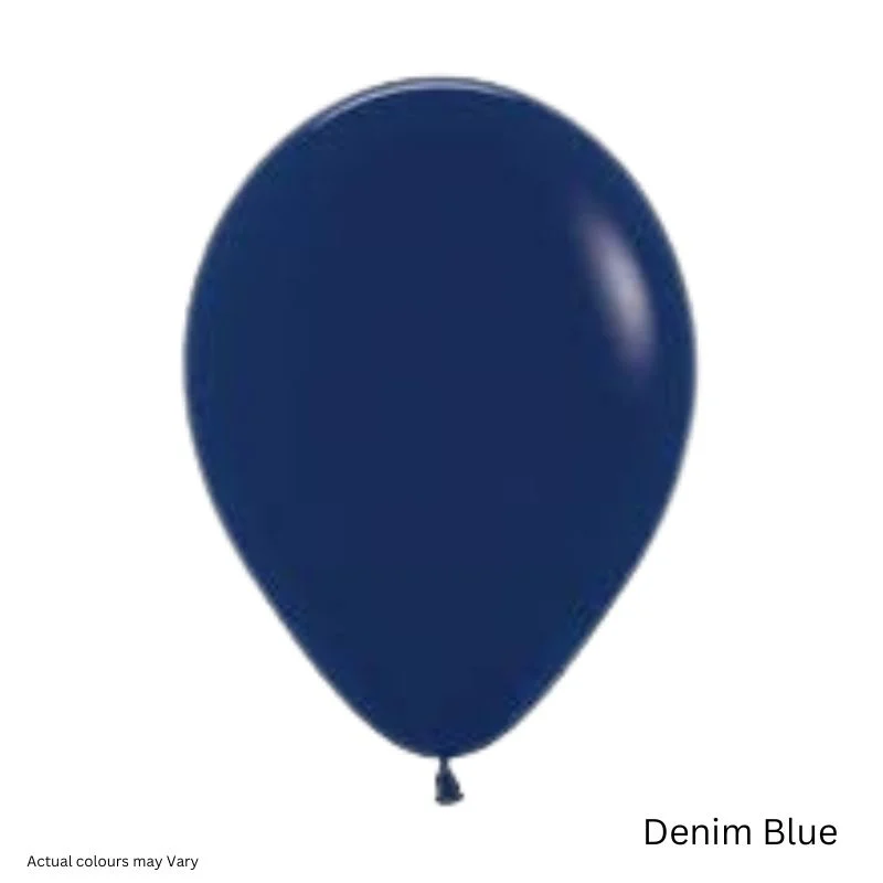 Retro Balloon - 10 Pcs - Denim Blue