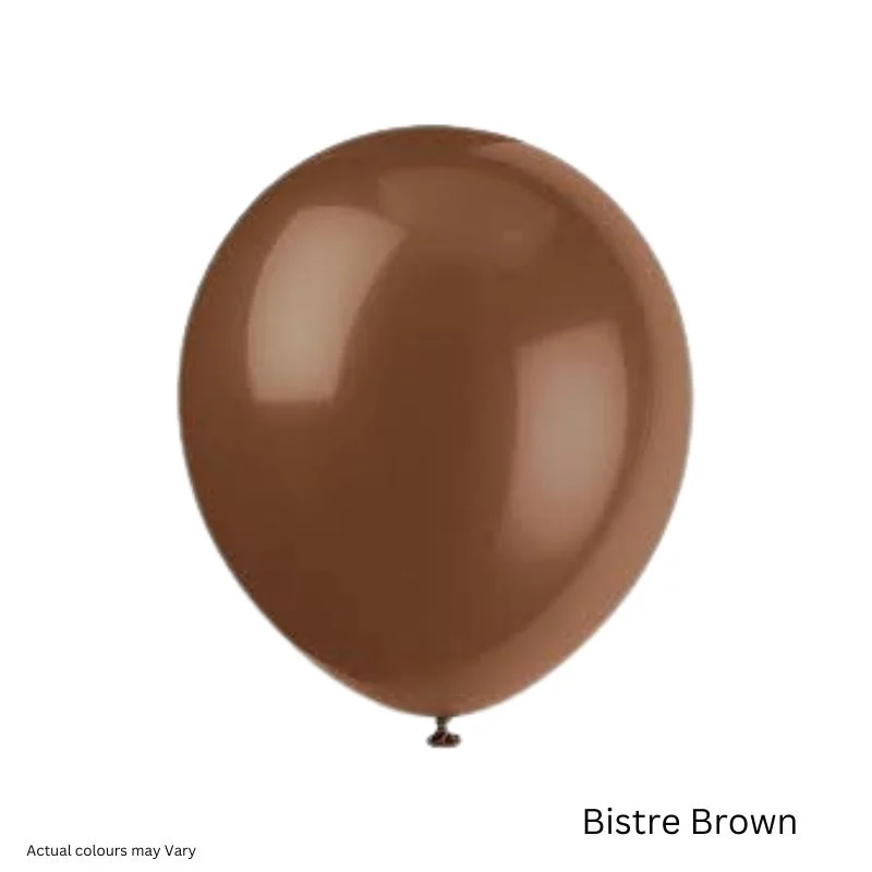 Retro Balloon - 10 Pcs - Bistre Brown