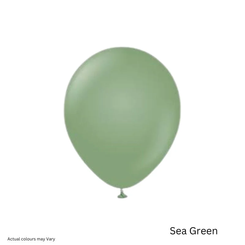 Retro Balloon - 10 Pcs - Sea Green