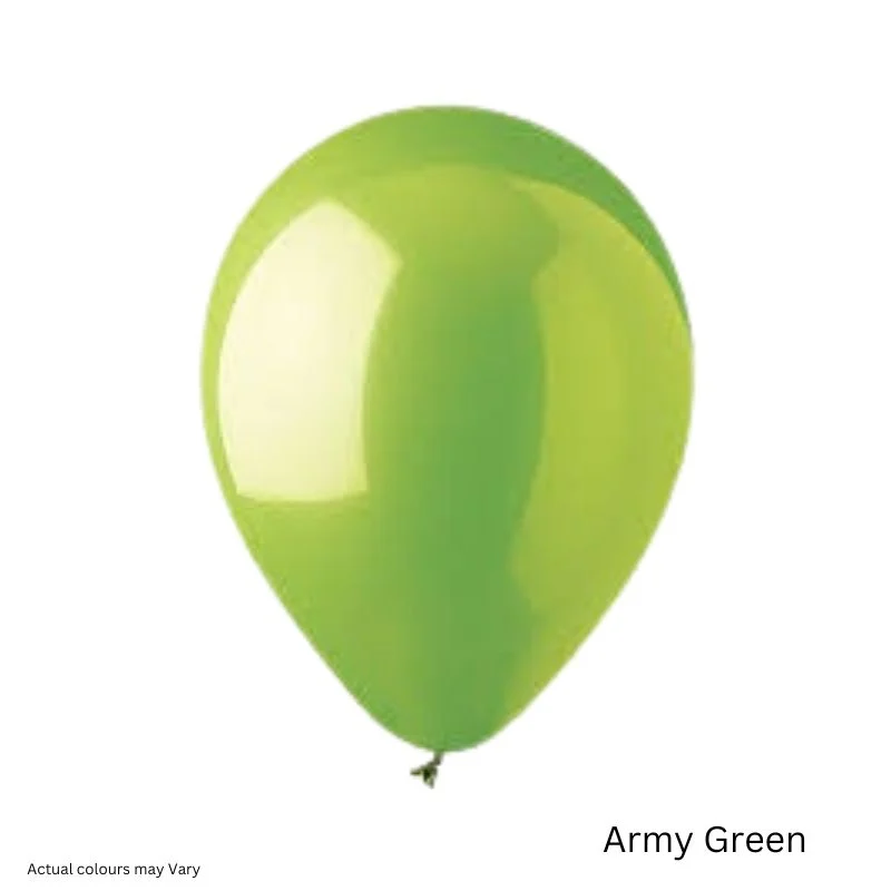 Retro Balloon - 10 Pcs - Army Green