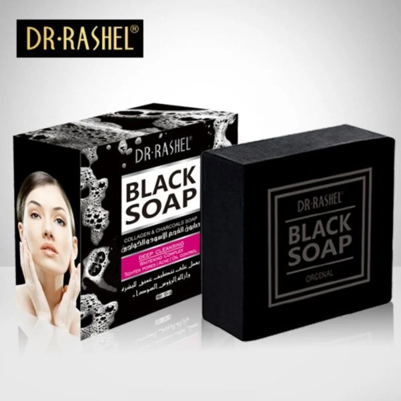 Dr Rashel Black Soap - Collagen n Charcoals Soap 100 g - DRL 1348