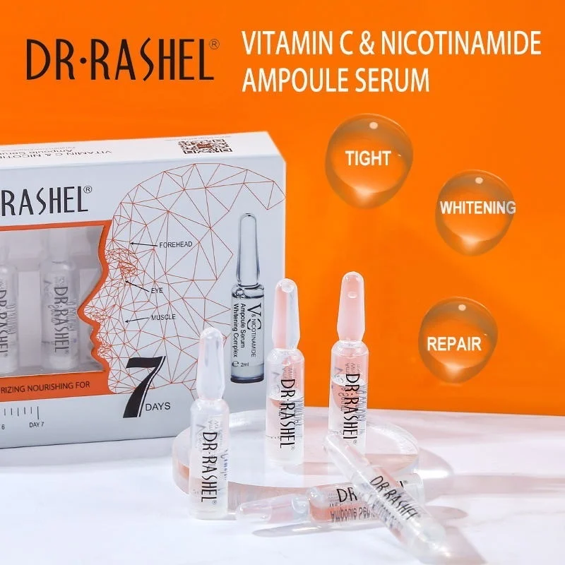Dr.Rashel VC and Nicotinamide Ampoule Serum Whitening Complex 7 x 2ml - DRL - 1457 - SKU 2411