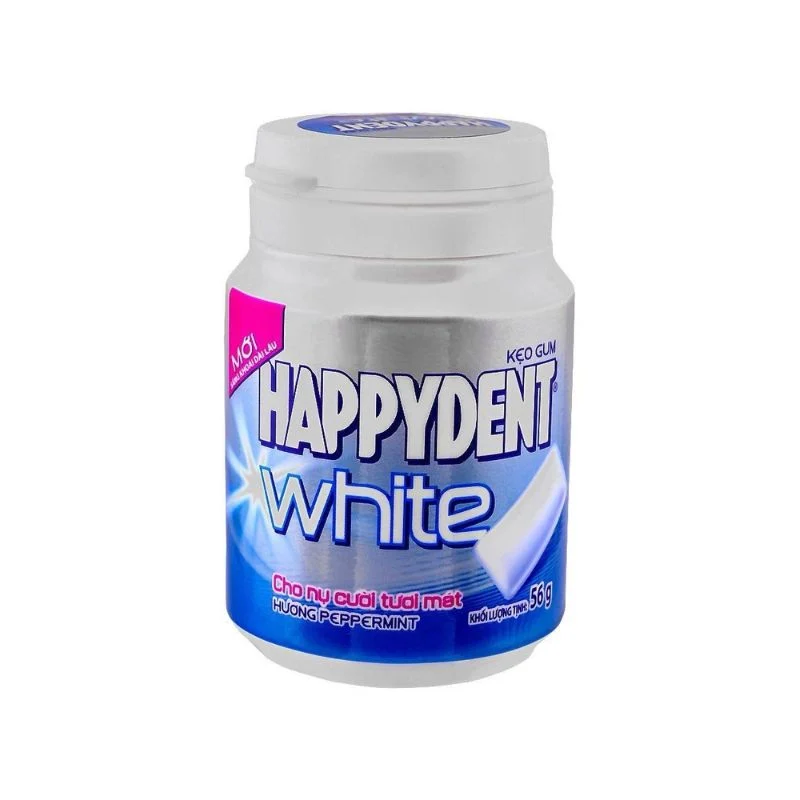 Happydent White Chewing Gum Bottle 56g