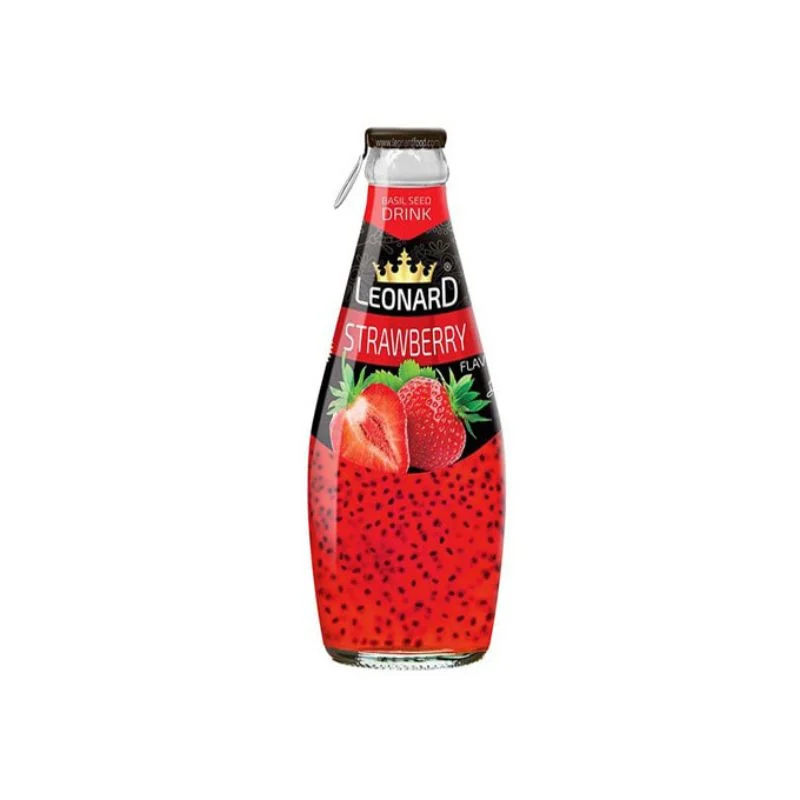 Leonard Basil Seed Drink Strawberry 290Ml