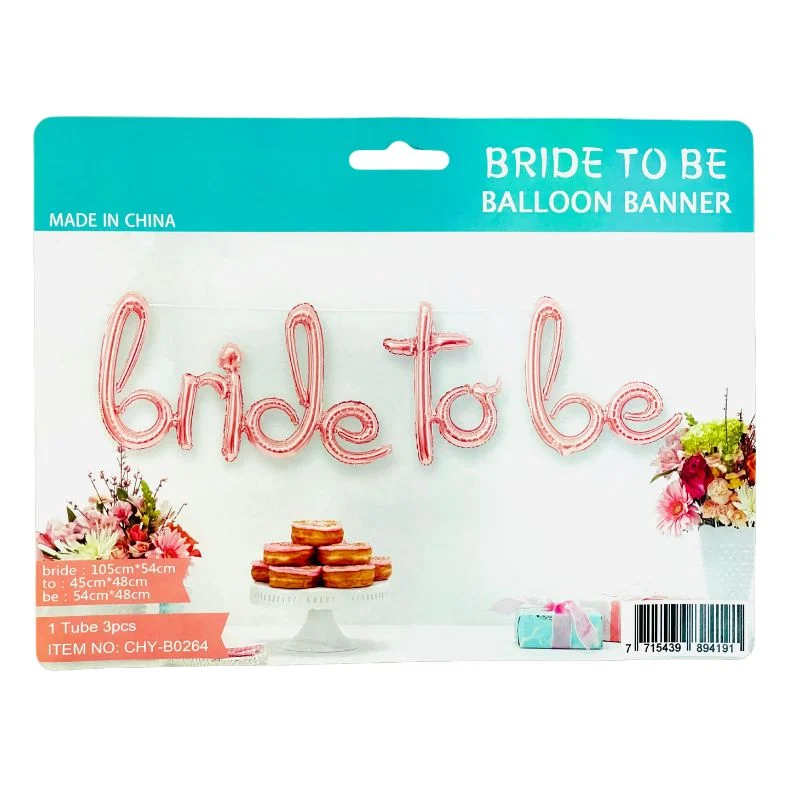 Bride To Be Foil Balloon Set (Simple Letters)